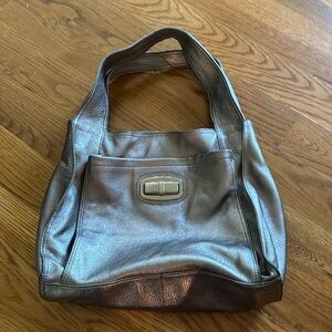Makowsky Silver Metallic Handbag